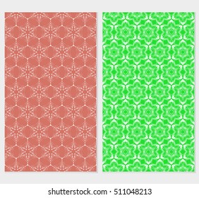 set of floral seamless pattern. abstract geometry shape and lines. vector illustration. Ethnic arabic ornament. for design invitation, backgrounds, wallpapers