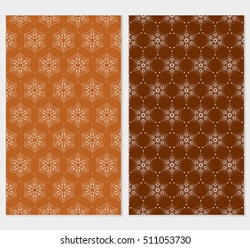 set of floral seamless pattern. abstract geometry shape and lines. vector illustration. Ethnic arabic ornament. for design invitation, backgrounds, wallpapers