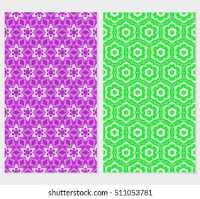 set of floral seamless pattern. abstract geometry shape and lines. vector illustration. Ethnic arabic ornament. for design invitation, backgrounds, wallpapers