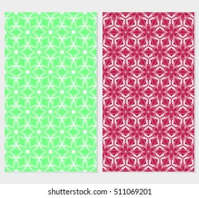 set of floral seamless pattern. abstract geometry shape and lines. vector illustration. Ethnic arabic ornament. for design invitation, backgrounds, wallpapers