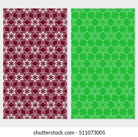 set of floral seamless pattern. abstract geometry shape and lines. vector illustration. Ethnic arabic ornament. for design invitation, backgrounds, wallpapers