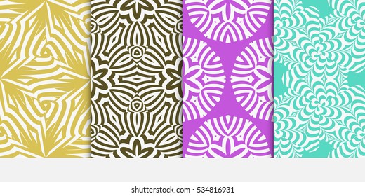 set of floral seamless pattern background. Luxury texture for wallpaper, invitation. vector illustration. pink, beige, blue color.