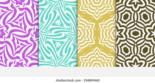 set of floral seamless pattern background. Luxury texture for wallpaper, invitation. vector illustration. pink, beige, blue color.