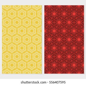 set of floral seamless pattern. lace background. Luxury texture for wallpaper, invitation. Vector illustration.