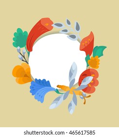 Set of floral silhouettes