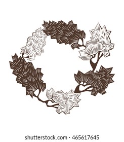 Set of floral silhouettes