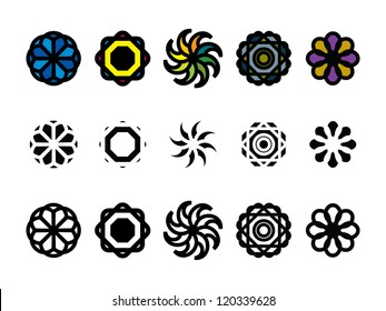 Set of Floral / Star Symbols.