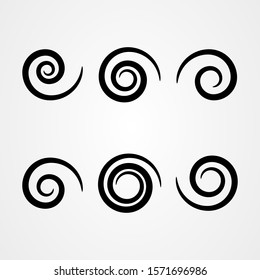 Set of floral swirl icon vector design