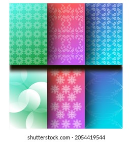 set of floral texture backgrounds