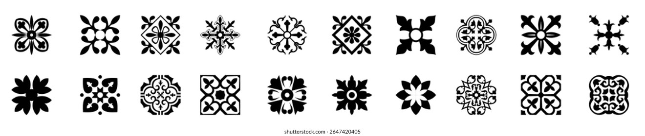 Set of floral vector illustration
