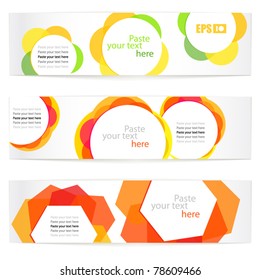 Conjunto de banners de información de vectores florales. Listo para un texto