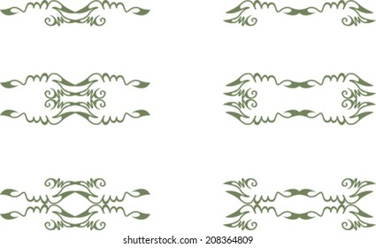 Set of floral vintage elements