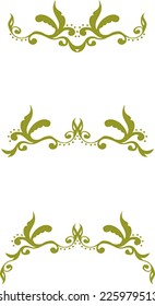 Set of floral vintage elements