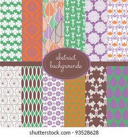 set of floral wallpapers