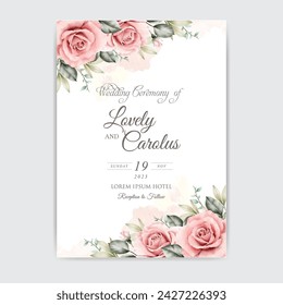 Set of Floral Wedding Cards.Illustrator and designer. Wedding Invites, save the date, Birthday Invites, Video Invites, E-Cards.