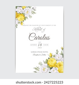 Set of Floral Wedding Invitation Cards.Illustrator and designer. Wedding Invites, save the date, Birthday Invites, Video Invites, E-Cards.