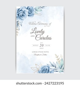 Set of Floral Wedding Invitation.Illustrator and designer. Wedding Invites, save the date, Birthday Invites, Video Invites, E-Cards.