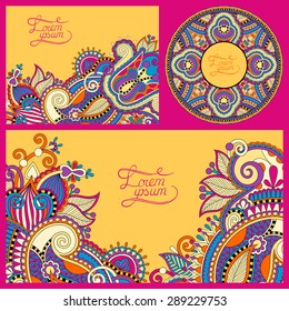 set of floral yellow background, template frame design for card, brochure, book, business card, postcard, wedding invitation, banner, CD design, vector illustration