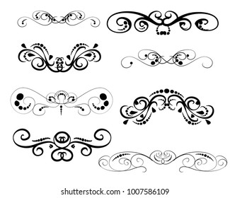 Set of florish dividers, borders