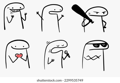 Premium Vector  Hand drawn flork meme illustration