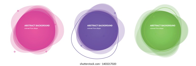 Set of Flow Gradient Elements. Set of Abstract Backdrop Shaped Backgrounds for Flyers, Banners, Web Sites, Business Cards, Invitations, Gift Cards, Brochures, Landing Pages
