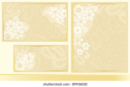 Set flower background with place for text
