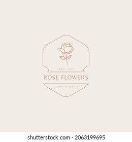 Plantilla de logotipo de la placa de flor