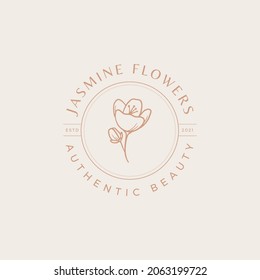 Plantilla de logotipo de la placa de flor