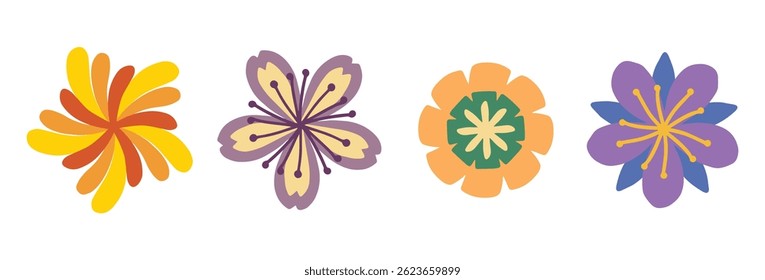 Set Flower Beauty full color