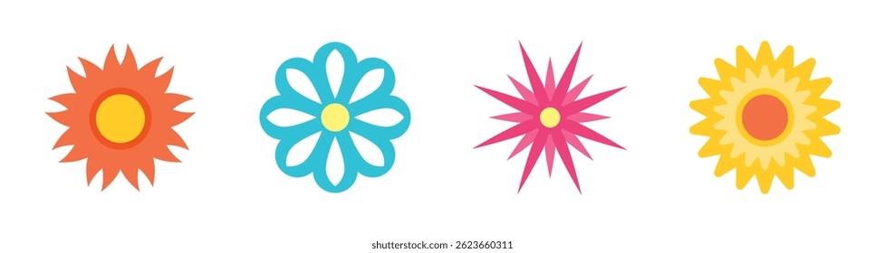 Set Flower Beauty full color