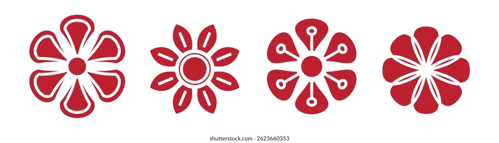 Set Flower Beauty full color