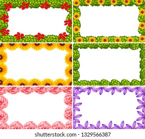 Ilustración del borde de flor