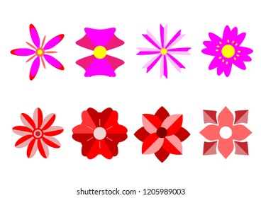 set flower flat icon design.