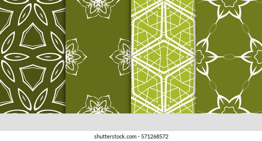 set of flower, GEOMETRIC seamless pattern. Arabesque. vector illustration. for design, invitation wedding, valentine's, background, wallpaper, interior
