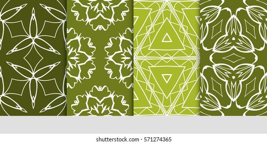 set of flower, GEOMETRIC seamless pattern. Arabesque. vector illustration. for design, invitation wedding, valentine's, background, wallpaper, interior