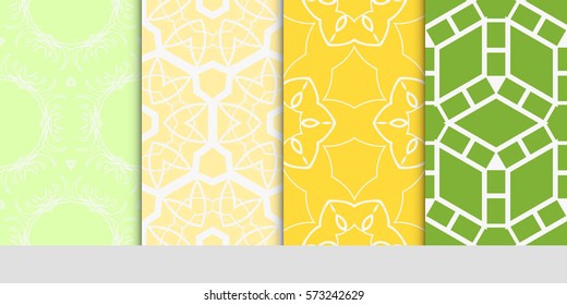 set of flower, geometric seamless pattern. Arabesque. vector illustration. for design, invitation wedding, valentine's, background, wallpaper, interior