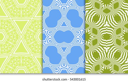 set of flower geometry pattern. vector illustration.