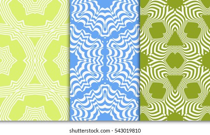 set of flower geometry pattern. vector illustration.