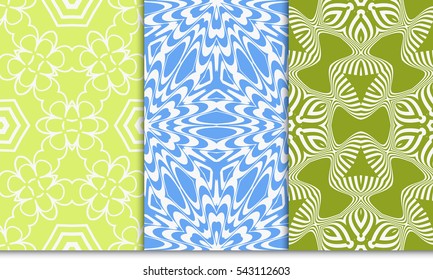set of flower geometry pattern. vector illustration.