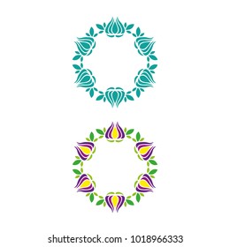 A set of flower icons