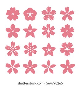 Set flower icons.