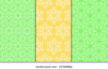 set of flower lace pattern. Endless Texture. vector illustration. for design invitation, background, wallpaper