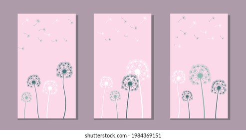 Conjunto de líneas florales sobre fondo abstracto para el diseño de portada. Ilustración del vector