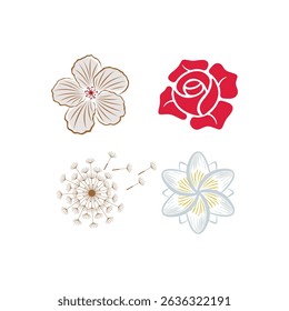 set of flower logo collections