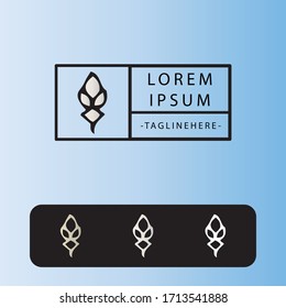 SET OF FLOWER LOGO DESIGN TEMPLATE, WITH MODERN MINIMALIST AND SIMPLE ELEGANT STYLE.