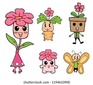 Set of Flower Monster