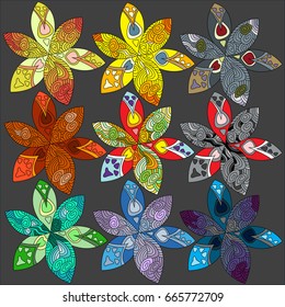 Set flower ornament