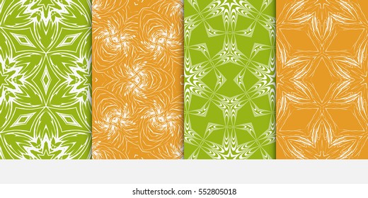 set of flower pattern. Seamless. vector illustration. for invitation, background, wallpaper