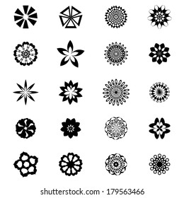 Set 8 Abstract Elements Motifs Circular Stock Illustration 485595394 ...