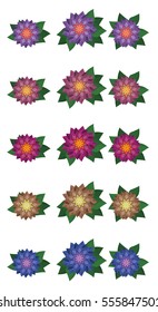 Set flower vector. 